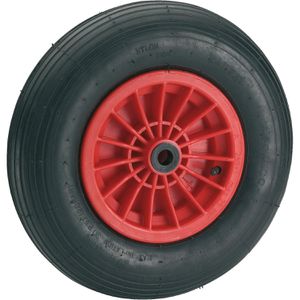 Dörner+Helmer Schubkarrenrad 4.80/4.00-8, luftbereift, 200kg Tragkraft, Ø 400mm, mit Kunststofffelge