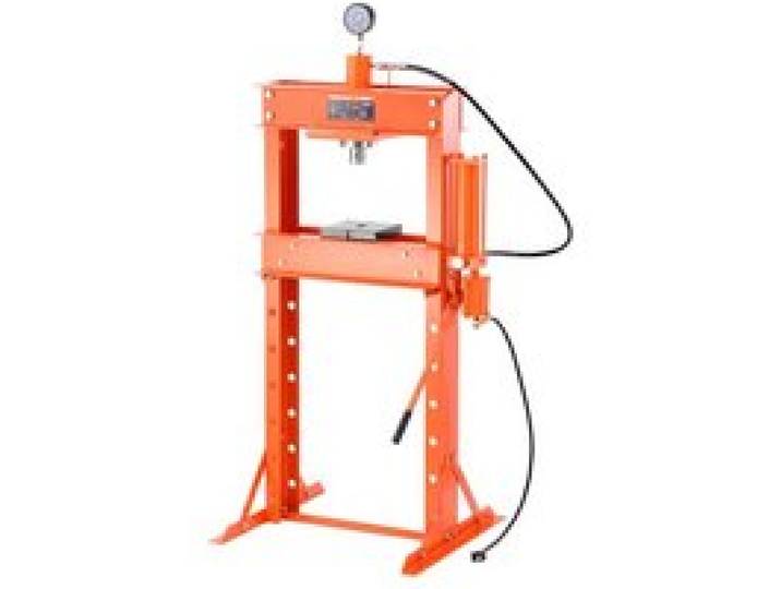 VEVOR hydraulische pneumatische Werkstattpresse 20 t (H-Rahmen) mit Pressplatte & Dreieckstütze, auf den Garagenboden einstellbare Hydraulikpresse mit Überdruckventil, geeignet zum Biegen & Richten