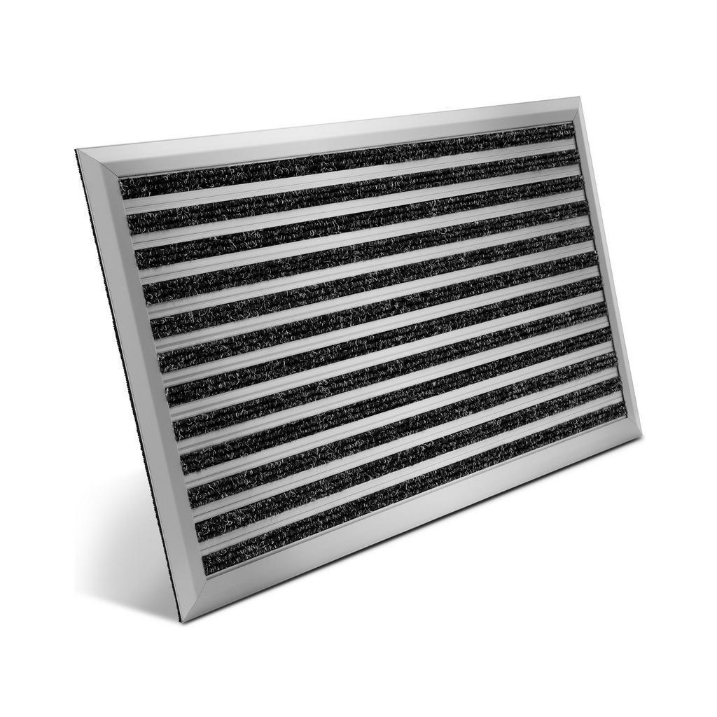 BoMoe Alu-Fussmatte, Silber, Metall, 60x40 cm, Teppiche & Böden, Fuß & Stufenmatten, Fußmatten und Schmutzfangmatten