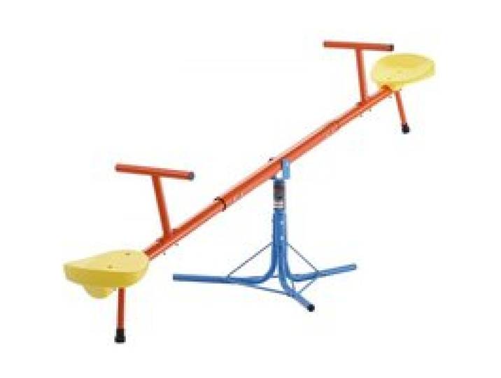 VEVOR Kinderwippe, 45,4 kg Tragkraft pro Sitz, Gartenwippe mit 3-zackigen Stützbeinen, Schaukelwippe, Karussellwippe, 360 Grad drehbar, Spielplatzgerät für Kinder ab 3 Jahren, 1905x620x660 mm