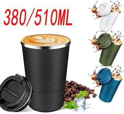 Inspire Select 304 Stainless Steel Leakproof Travel Coffee Mug Double Wall Insulated Thermal Bottle green 17.2 Fl Oz