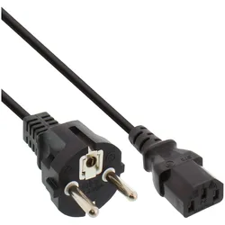 35er B-Pack INLINE Netzkabel, Schutzk, gerade/Kaltgeräte ST C13, schwarz, 1,8m