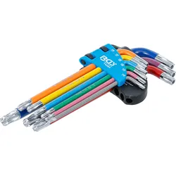 BGS Winkelschlüssel-Satz | Multicolour | T-Profil (für Torx) mit Bohrung und Kug...