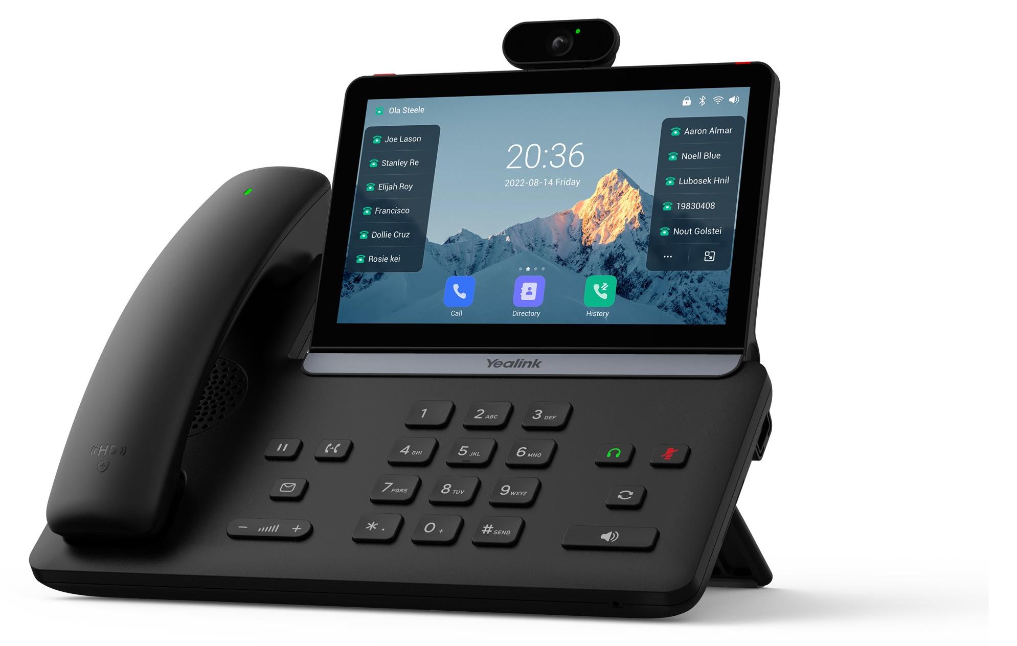 Yealink -SIP-T88V Pro, IP-Telefon, Schwarz, Drahtgebundenes & drahtloses Handgerät, Tisch/Bank, Android, 1000 Eintragungen