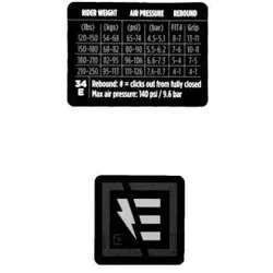 FOX 34 E-Bike Supplemental Decal Kit