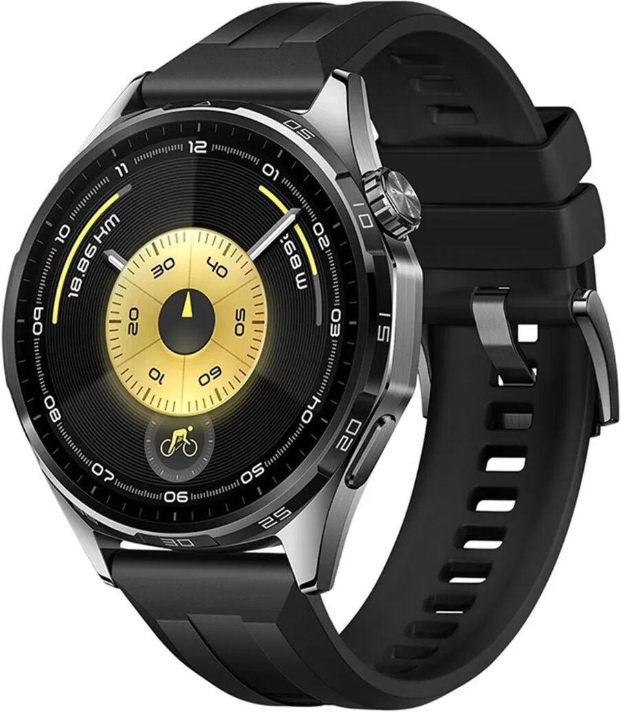 INF Geometrisches Silikon-Uhrenarmband kompatibel mit Huawei GT6 (Schwarze Schnalle) - 22mm