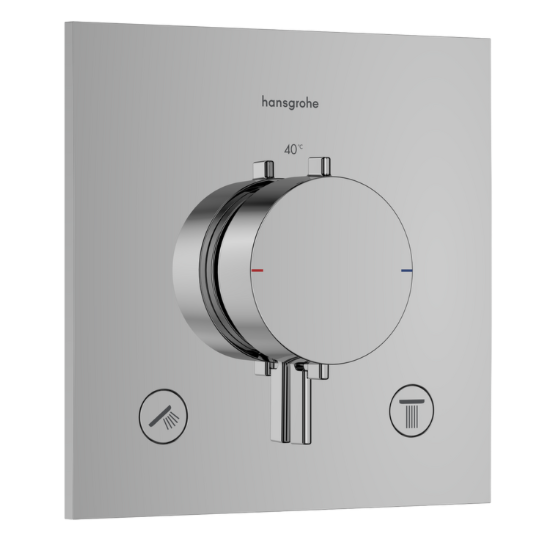 Hansgrohe Ecostat Comfort E Thermostat 33711000  Unterputz, für 2 Verbraucher, 24 l/min, chrom