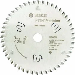 Bosch Professional Zubehör, Sägeblatt, Kreissägeblatt Top Precision Best for Multi Material 165 x 20 x 1,8 mm, 56