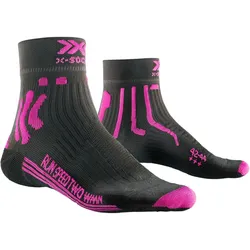 X-SOCKS Run Speed Two 4.0 Laufsocken Damen G815 - dolomite grey/neon flamingo 37-38