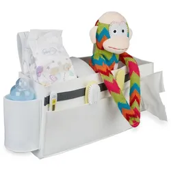Relaxdays Betttasche für Hochbett aus Filz Weiß