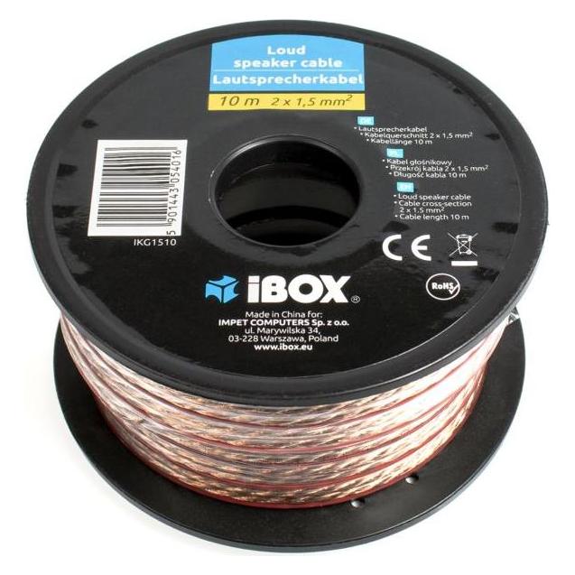 iBox Lautsprecherkabel, 10, Kupfer (IKG1510) (10 m) (IKG1510)
