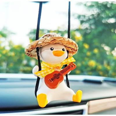 Inspire Select Cute Swing Duck Car Pendant Rearview Mirror Hanging Ornament Car Interior Decor Gift e