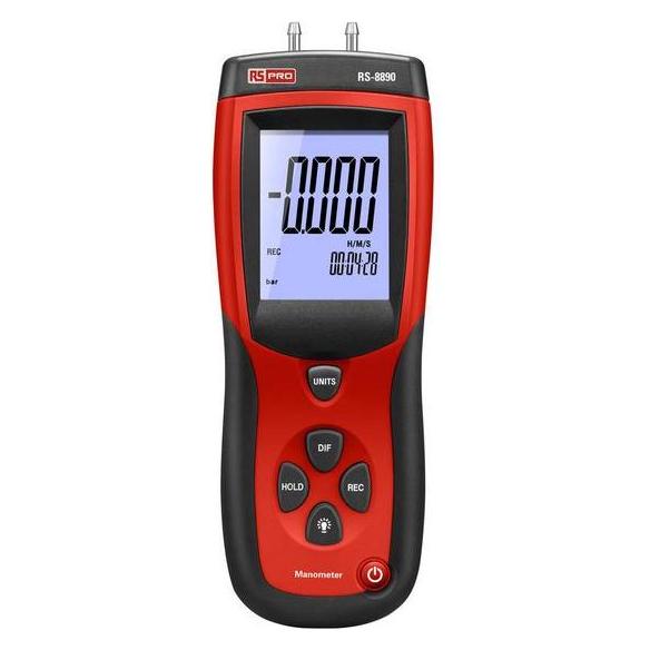 RS PRO RS 8890 Manometer 138mBar, 2PSi (1445336)