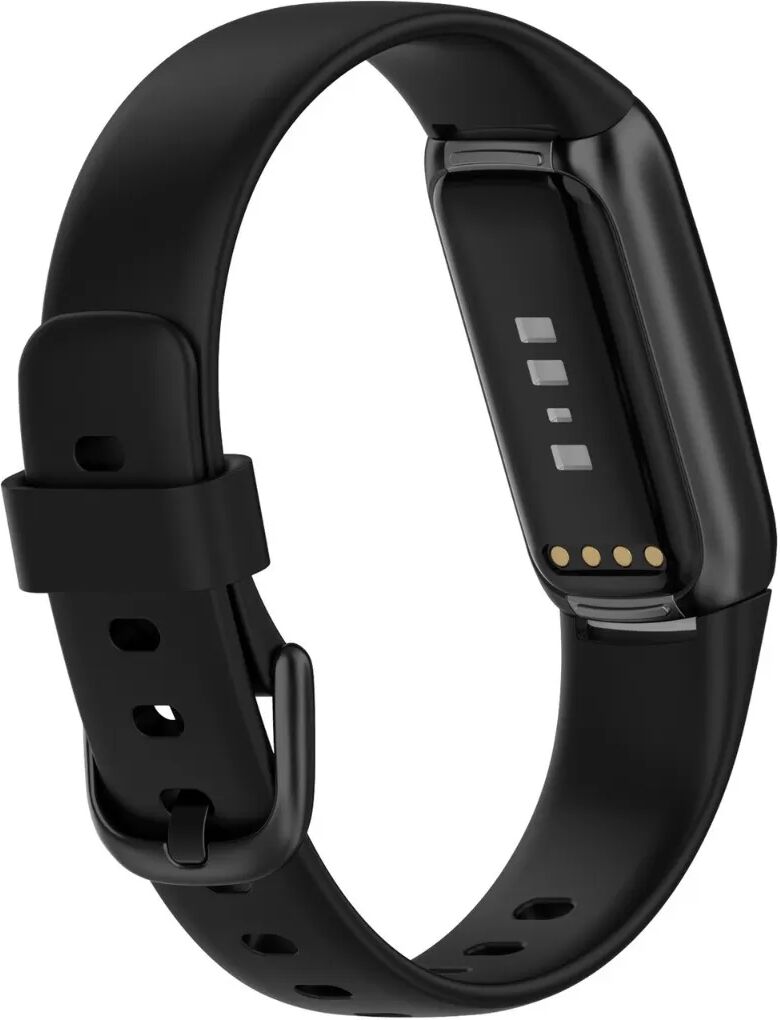 INF Silikon Ersatzarmband kompatibel mit Fitbit Luxe Smartwatch – weiches Silikon mit Dornschließe, mehrere Farben, zwei Größen Schwarz Groß