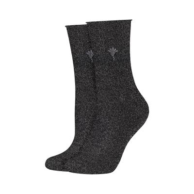 Socken JOOP, Damen, Gr. 39-42, schwarz (schwarz, weiß), Obermaterial: 60% Baumwolle, 20% metallisierte Fasern, 18% Elasthan, 2% sonstige Fasern, Socken Socken