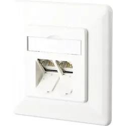 METZ CONNECT Anschlussdose C6A UP 2xRJ45,UP,rws TN EDATC6A-2UP-rws