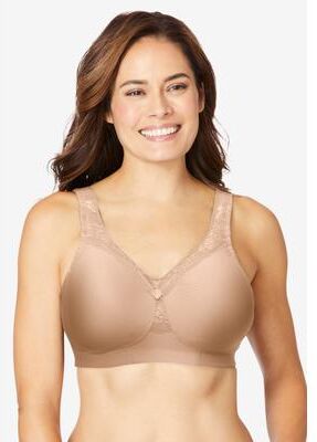 Plus Size Women's Magic Lift® Seamless T-Shirt Bra by Glamorise in Cafe (Size 36 C)