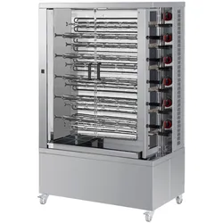 Elektrischer hähnchengrill 11 schwerter = 55/66 hühner - 1100x610x1760 mm - 25200 W 400/3V - 53553066 Eurast