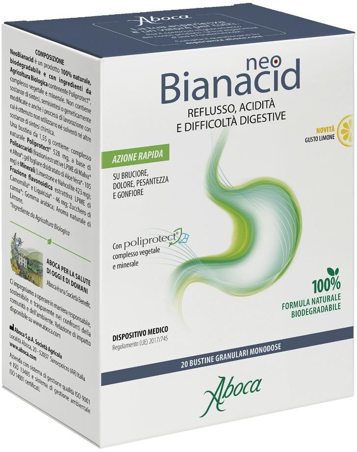 ABOCA SpA SOCIETA' AGRICOLA Aboca Neobianacid Gusto Limone, 20 bustine
