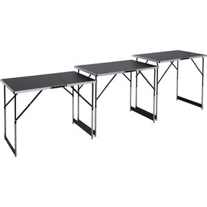 Meister Tapeziertisch 4357760, höhenverstellbar, 100 x 60 cm, Messskala, klappbar, 3 Stück