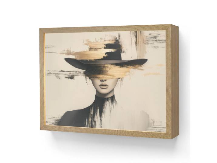 OnlyWow Wandleuchte MIT Akku Frau - Hut - Farbe 40x30 cm, Creme, Rechteckig, LED integrated, 40x30x8 cm, Lampen & Leuchten, Innenbeleuchtung, Wandleuchten