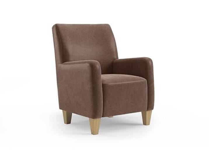 Cavadore Sessel Vida / Polstersessel im trendigen Design / 74 x 93 x 81 / Mikrofaser, Hellbraun