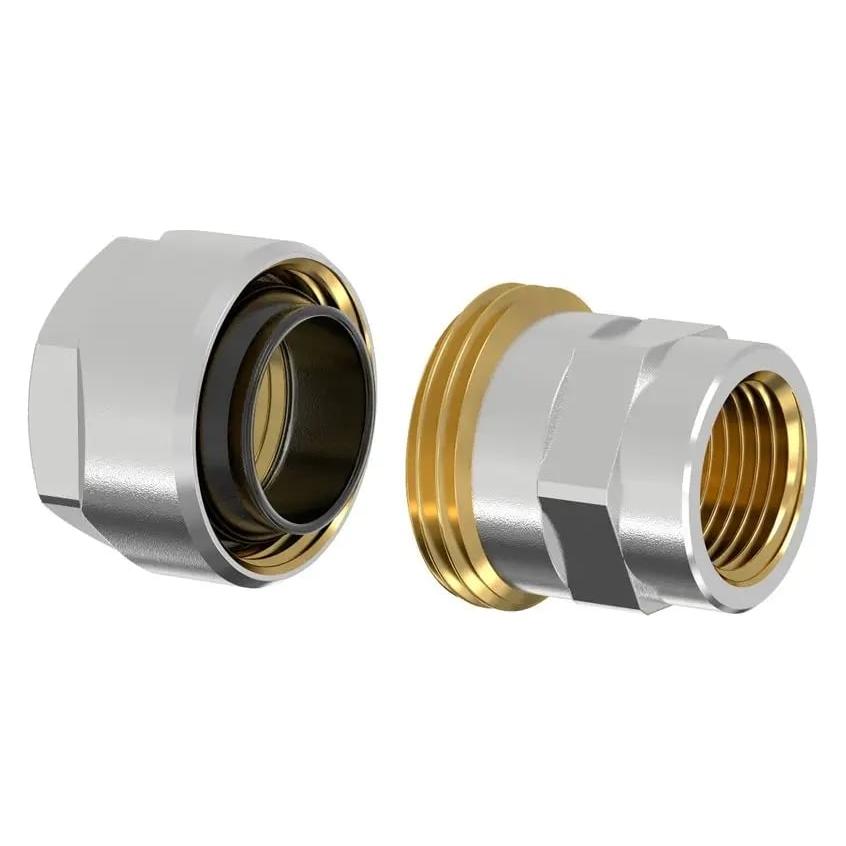 Flamco Simplex Heizkörper Schwarzrohradapter PLUS, vernickelt, mit IG Rohr 1 1/4", G 1 1/4" (F13094)