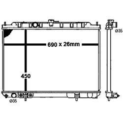 Kühler Motorkühlung MAHLE CR 1877 000S