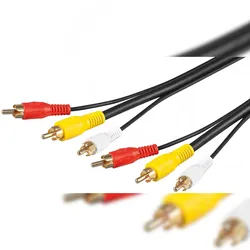 Goobay 50342 Composite Audio Video Anschlusskabel, 3x Cinch mit RG59 Videoleitung, 15 m - 3x Cinch-Stecker > 3x Cinch-Stecker