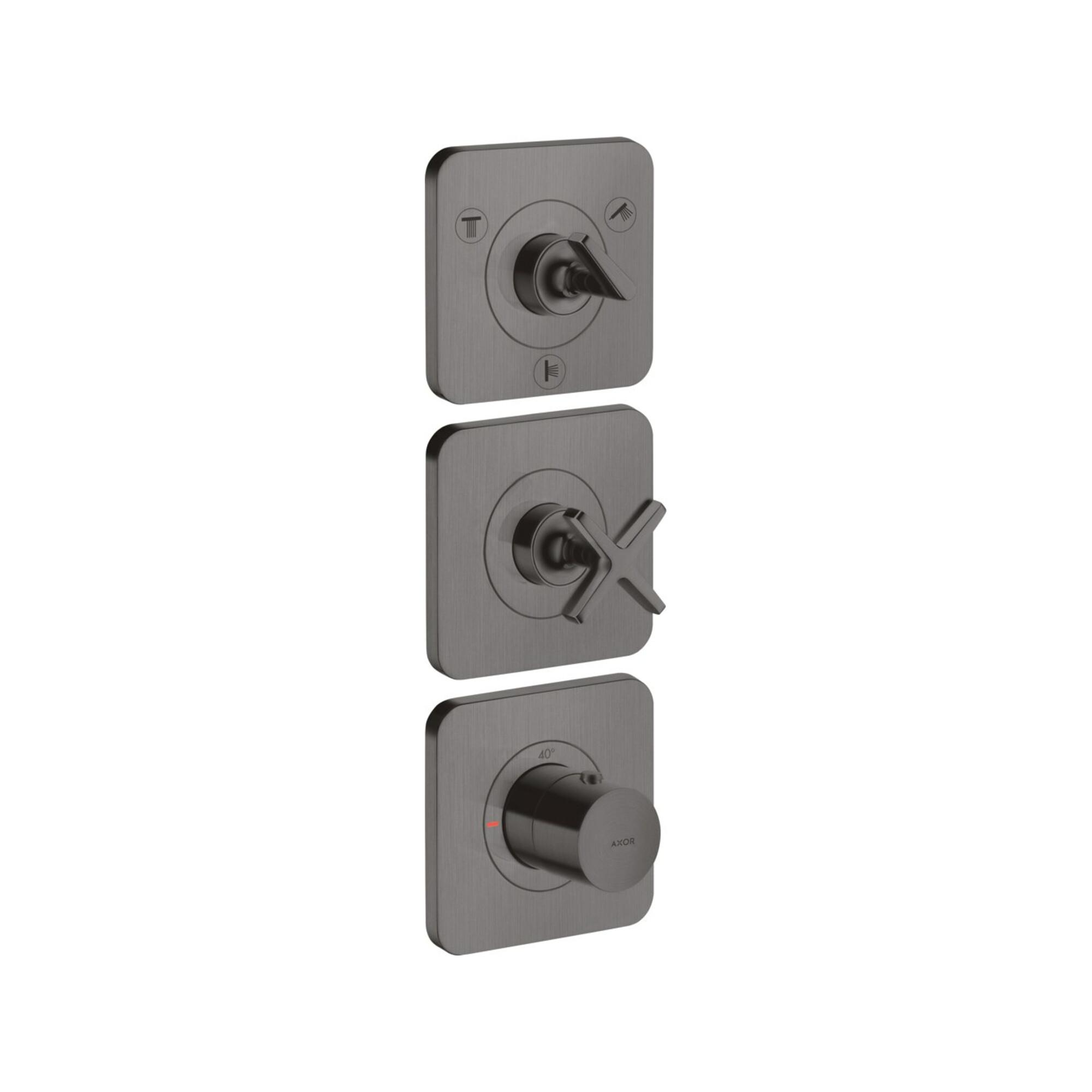 hansgrohe Fertigset Axor Citterio E UP-Thermostat 380/120, m Ros, brush. bla vc (36704340)