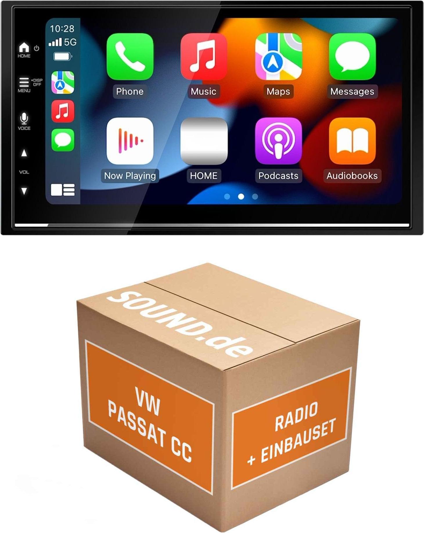 Autoradio Einbaupaket Kenwood DMX7722DABS passend für Passat CC | (Wireless) Apple CarPlay (Wireless) Android Auto