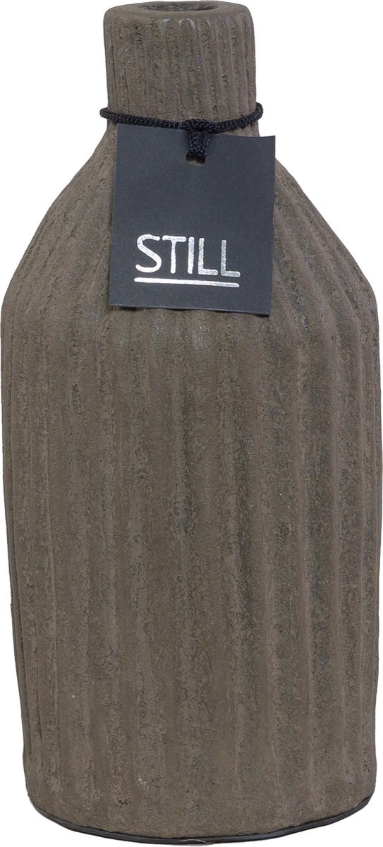 STILL Flesvaas Lijnen Dark Bruin 28 x 14 cm