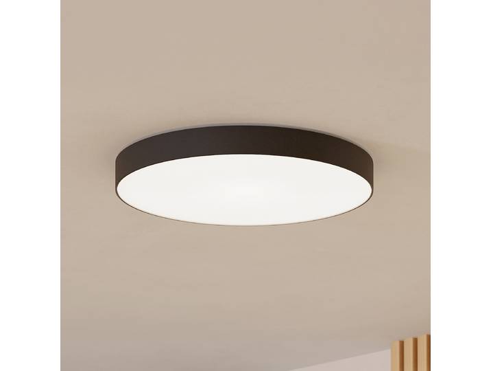 Plafonnier LED Ø 69cm Argenté/Noir Polycarbonate LED Module LED