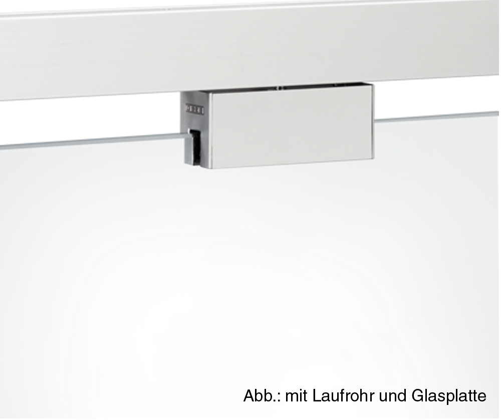 Set Glasklemmplatte GEZE einzelne Verblendung, Aluminium 142365