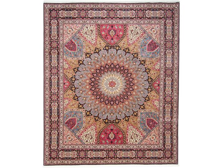 Täbriz 50Raj Teppich 254x305 Handgeknüpft Orientteppich Perserteppich Wolle mit Seide