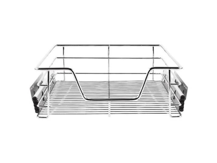 Tiroir de rangement télescopique en métal chromé Tiroir de cuisine Rangement armoire Largeur meuble 60 cm Fanzhong