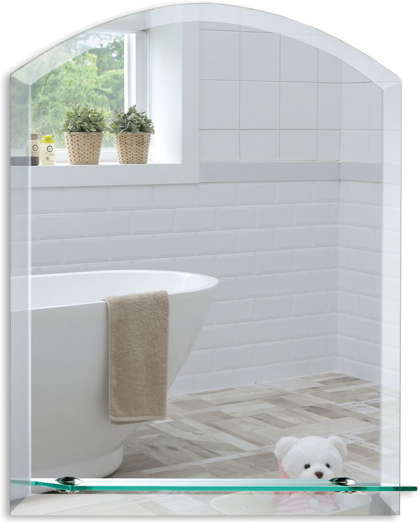 Metro Selph Arch Vanity Mirror with Shelves 50cm x 40cm
