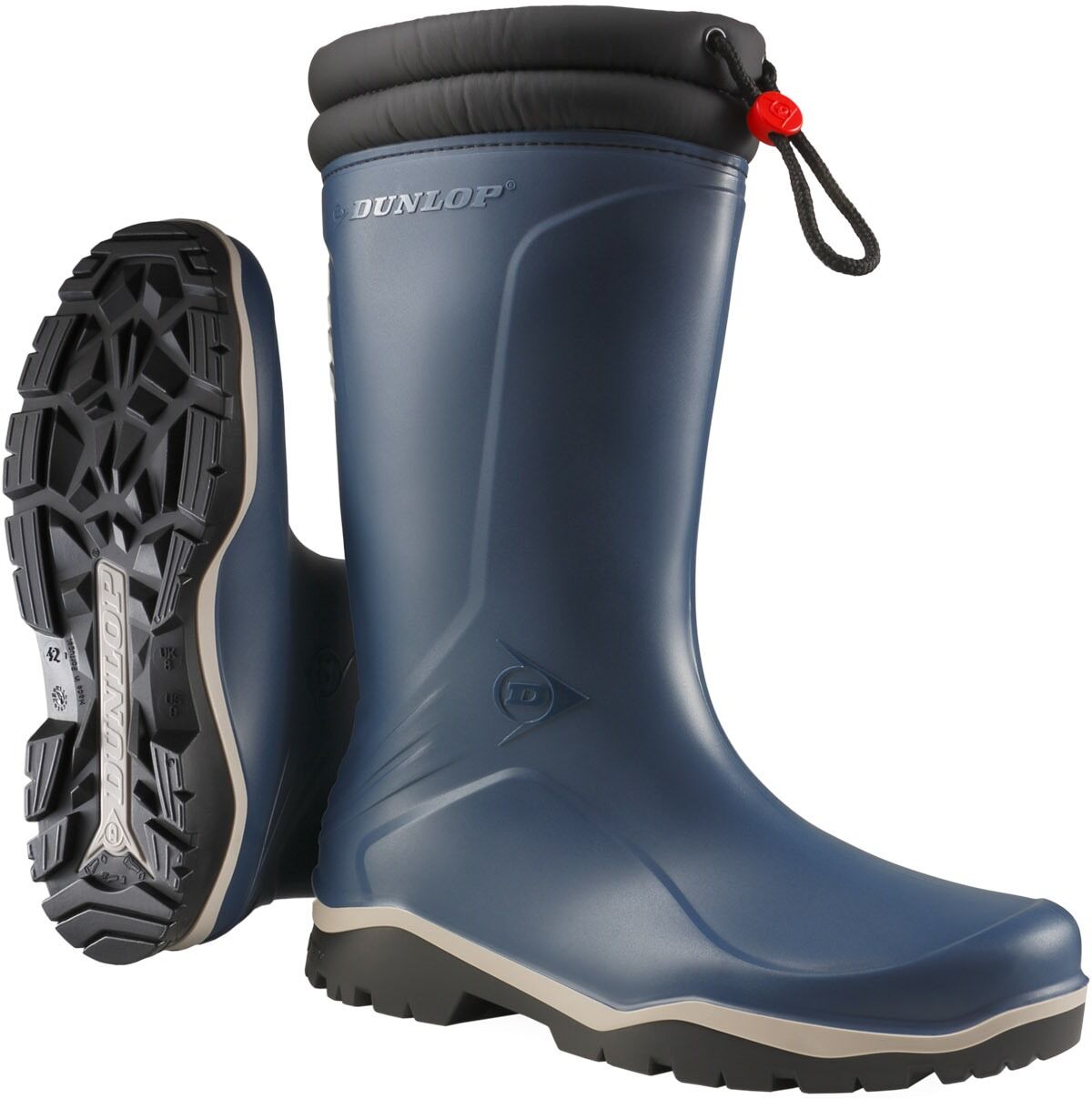 Winterstiefel DUNLOP "Blizzard" Gr. 47, blau, 47, Obermaterial: 100% PVC PVC., Schuhe, Winterstiefel