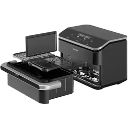 Cosori Dual Blaze TwinFry, Fritteuse, Silber, Schwarz