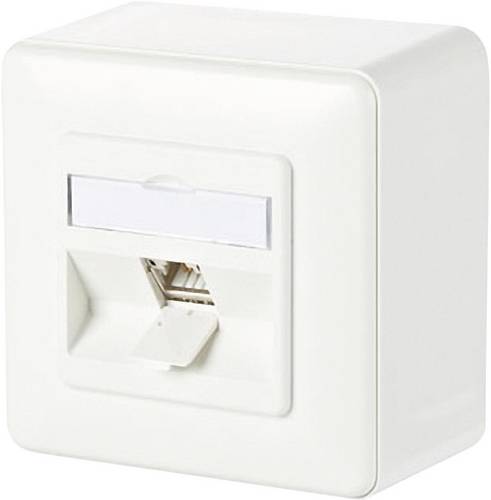 Metz Connect Netzwerkdose Aufputz CAT 6a 1 Port Reinweiß