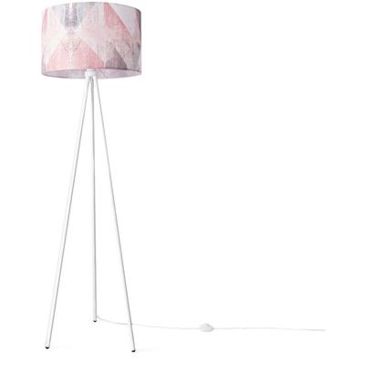 PACO HOME Stehlampe "Trina Mero", weiß, H: 148,5cm, Leuchten, Standleuchte Wohnzimmer Schlafzimmer E27 Hell Pastell Vintage, Stehlampe