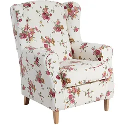 OHRENSESSEL Karlen Bezug Flachgewebe Buche natur / beige