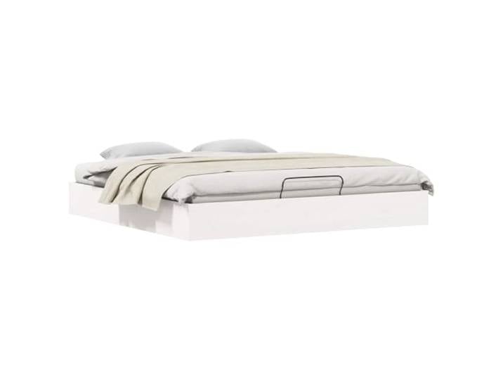 PUGYNBK Bettgestell Ottoman mit Aufbewahrung, 180 x 200 cm Massives Kiefernholz, Gaslift, modernes Design, einfache Montage