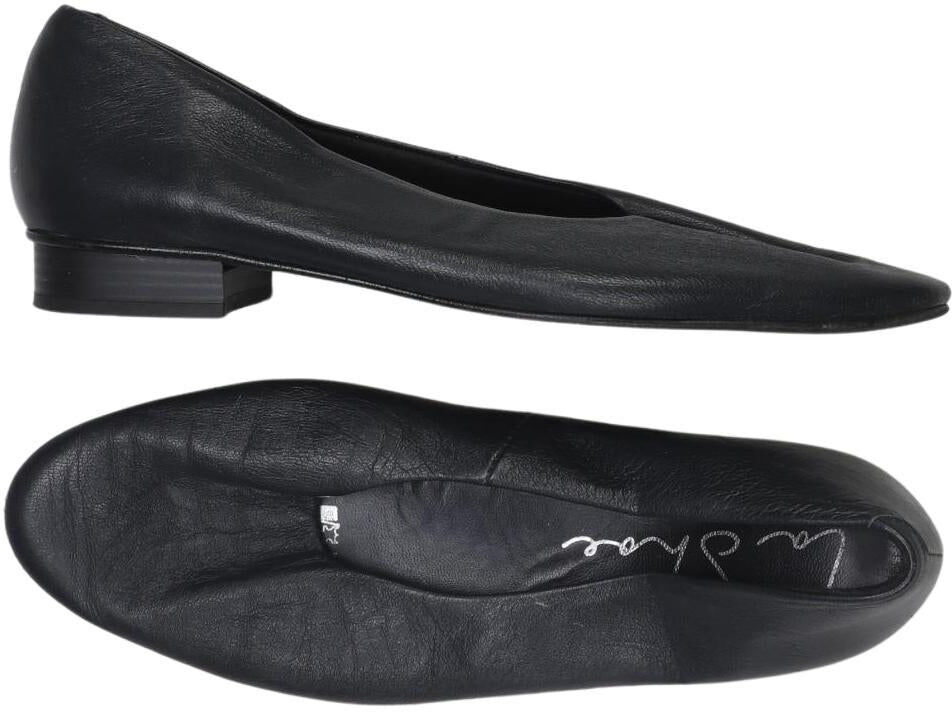 La Shoe Damen Ballerina, Schwarz, Gr. EU 39, Leder - Second Hand