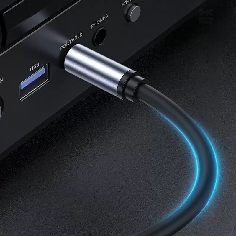 INF Doppelt Geschirmtes Audiokabel 3,5 mm auf 6,5 mm Stereo – Ideal für Mischpulte, Gitarren und Keyboards 5 m