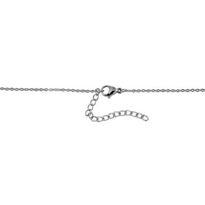 Kette ohne Anhänger ADELIA´S "Halskette mit Anhänger – Buchstabe S aus Edelstahl", silber, Halsketten, Damen, 48cm, Edelstahl, Ein Geschenk, das Freude macht