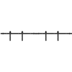 vidaXL Schiebetürbeschlag Set für Schranktüren 152 cm Karbonstahl