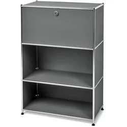 Tchibo - Sekretär Metall »Cn3« - 77,5x40x113,5cm - grau -