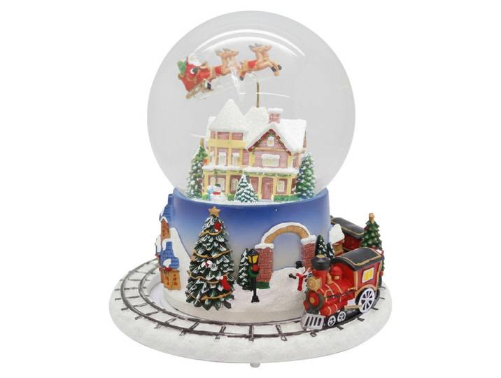 Schneekugel, Mehrfarbig, Kunststoff, Weihnachtsmann, Kugel, EN 71, Dekoration, Weihnachtsdekoration, Winterdeko, Schneekugeln