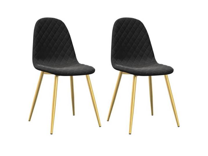 Chaises à manger Ensemble de 2 - GKK - Chaises à dîner - Noir Velours @@624@